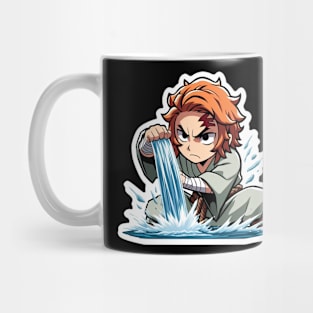 Tanjiro training under a waterfall Mug